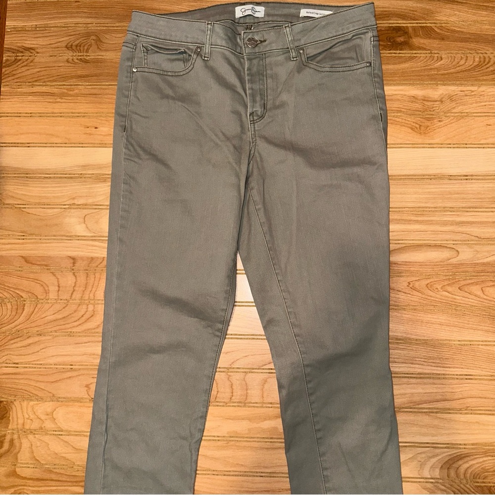 Jessica Simpson Rolled Crop Skinny Jeans Sage Green | Size 8/29